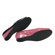画像をギャラリービューアに読み込む, LANCEL ランセル オープントゥ パンプス パテントレザー ネイビー×ピンク 4cmヒール 24.5cm【中古】 レディース
