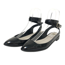 画像をギャラリービューアに読み込む, ELIN エリン アンクルストラップ ミュール レザー ブラック 3cmヒール サイズ38(24.5cm相当)【中古】 レディース
