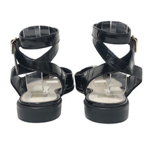 画像をギャラリービューアに読み込む, ELIN エリン アンクルストラップ ミュール レザー ブラック 3cmヒール サイズ38(24.5cm相当)【中古】 レディース
