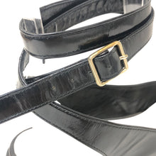 画像をギャラリービューアに読み込む, ELIN エリン アンクルストラップ ミュール レザー ブラック 3cmヒール サイズ38(24.5cm相当)【中古】 レディース
