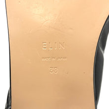 画像をギャラリービューアに読み込む, ELIN エリン アンクルストラップ ミュール レザー ブラック 3cmヒール サイズ38(24.5cm相当)【中古】 レディース
