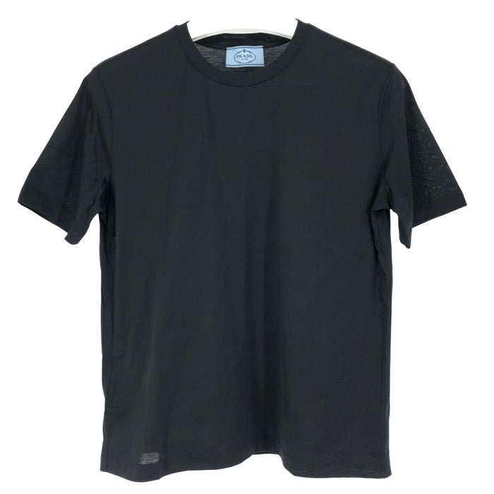 PRADA プラダ カットソー 半袖Ｔシャツ コットン ブラック XLサイズ【中古】【美品】レディース