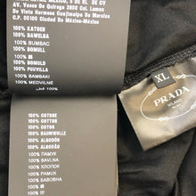 画像をギャラリービューアに読み込む, PRADA プラダ カットソー 半袖Ｔシャツ コットン ブラック XLサイズ【中古】【美品】レディース
