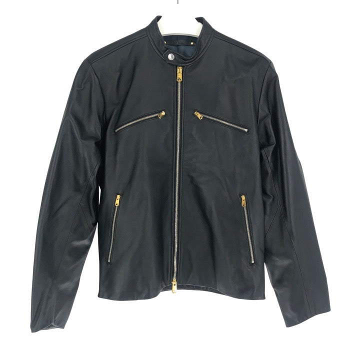 Paul Smith ポール・スミス シングルライダースジャケット PF-99242-78117 ラムレザー ブラック Mサイズ【中古】 メンズ