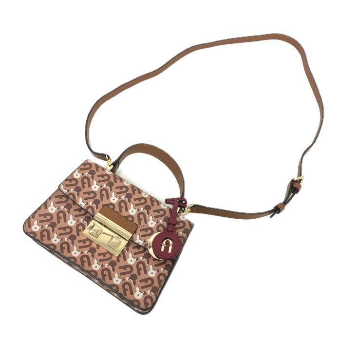 Furla フルラ うさぎ 2WAY ショルダー ハンドバッグ レザー ブラウン
