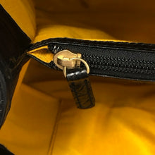 画像をギャラリービューアに読み込む, Les sacs Adam ルサックアダム クロコ型押し トートバッグ レザー ブラック ビジネストート【中古】 レディース
