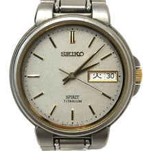 画像をギャラリービューアに読み込む, SEIKO セイコー スピリット 7N93-7020 腕時計 チタン クオーツ シルバー文字盤【中古】 メンズ
