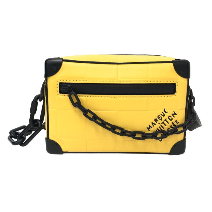 LOUIS VUITTON ルイ・ヴィトン ミニ・ソフトトランク M83558 ショルダーバッグ ダミエ･スキューバ イエロー【中古】【新品同様】【美品】メンズ