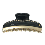 ALEXANDRE DE PARIS アレクサンドル ドゥ パリ VENDOME M バンスクリップ ヘアアクセサリー スワロフスキー ブラック×ゴールド【中古】 レディース