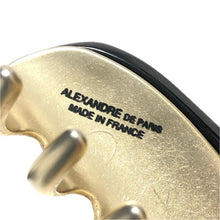 Load image into Gallery viewer, ALEXANDRE DE PARIS アレクサンドル ドゥ パリ VENDOME M バンスクリップ ヘアアクセサリー スワロフスキー ブラック×ゴールド【中古】 レディース
