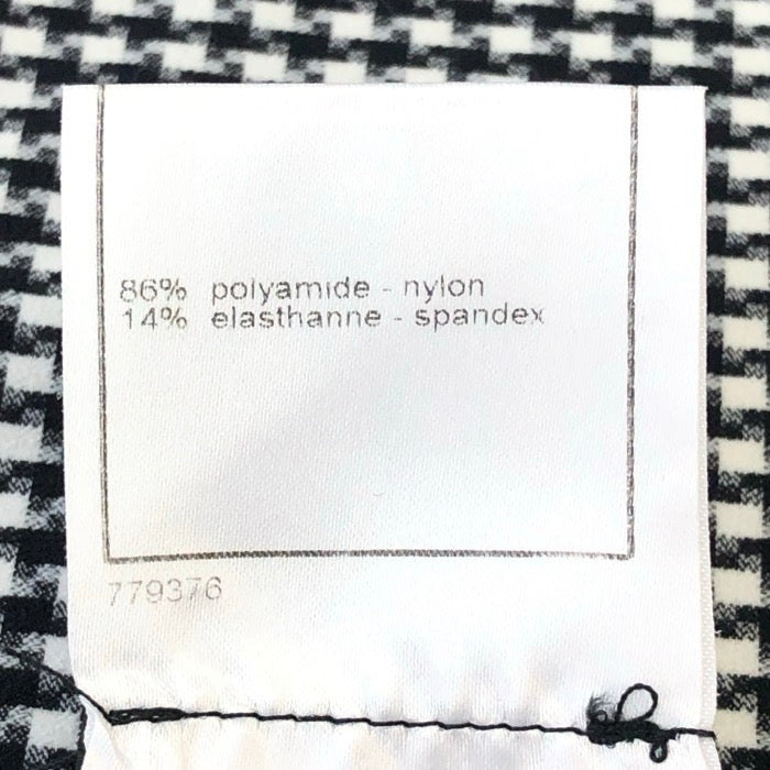 CHANEL シャネル ノースリーブ チェック柄 ストレッチ カットソー