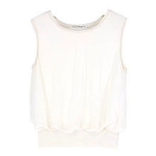 將圖片載入圖庫檢視器 M-Premier BLACK エムプルミエブラック チュール ノースリーブ カットソー ホワイト サイズ36(S相当)【中古】 レディース
