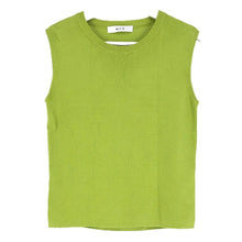 將圖片載入圖庫檢視器 M.I.D. エム・アイ・ディー ノースリーブ ニットカットソー レーヨン混 グリーン サイズ38(M相当)【中古】 レディース

