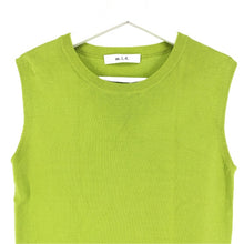 將圖片載入圖庫檢視器 M.I.D. エム・アイ・ディー ノースリーブ ニットカットソー レーヨン混 グリーン サイズ38(M相当)【中古】 レディース
