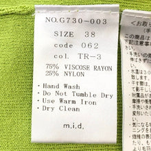 將圖片載入圖庫檢視器 M.I.D. エム・アイ・ディー ノースリーブ ニットカットソー レーヨン混 グリーン サイズ38(M相当)【中古】 レディース
