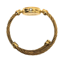画像をギャラリービューアに読み込む, GUCCI グッチ バングルウォッチ 2700.2.L 腕時計 GP ゴールド クオーツ ブラック文字盤【中古】 レディース

