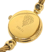 画像をギャラリービューアに読み込む, GUCCI グッチ バングルウォッチ 2700.2.L 腕時計 GP ゴールド クオーツ ブラック文字盤【中古】 レディース

