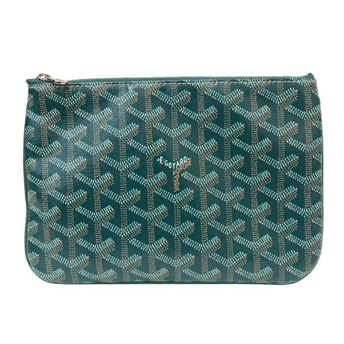 GOYARD ゴヤール クラッチバッグ ヘリンボーン柄 セナPM ポーチ ゴヤールディンキャバス グリーン【中古】 ユニセックス