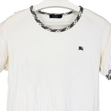 画像をギャラリービューアに読み込む, BURBERRY BLACK LABEL バーバリーブラックレーベル カットソー 半袖Ｔシャツ BMV25-223-02 コットン ホワイト サイズ3(M相当)【中古】メンズ
