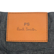 画像をギャラリービューアに読み込む, PS Paul Smith ポール・スミス 千鳥格子柄 ストレッチ トラウザーズパンツ ハウンドトゥース 232117 300Z チャコールグレー Mサイズ【中古】メンズ
