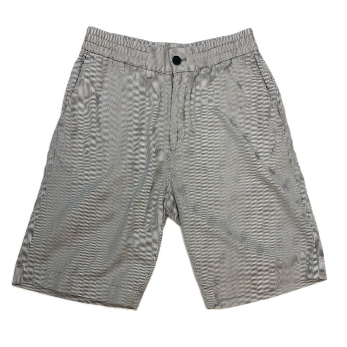 PS Paul Smith ポール・スミス ストライプ柄 ショートパンツ コットン ブラック×ホワイト Mサイズ【中古】メンズ