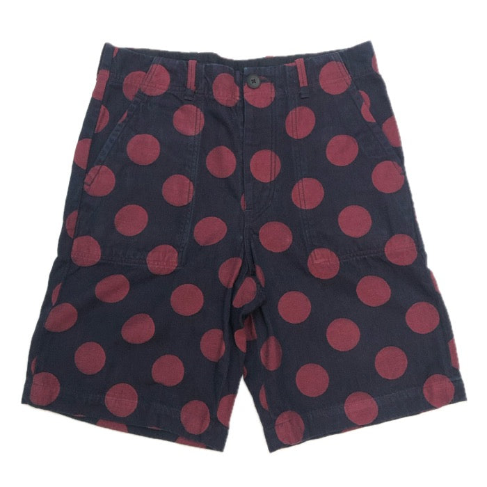 RED EAR レッドイヤー ショートパンツ ドット柄 コットン ネイビー×ワインレッド Mサイズ【中古】メンズ