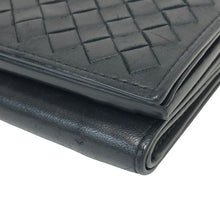 画像をギャラリービューアに読み込む, BOTTEGAVENETA ボッテガヴェネタ イントレチャート 三つ折り財布 ブラック【中古】ユニセックス
