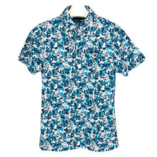 画像をギャラリービューアに読み込む, Callaway キャロウェイ 半袖ポロシャツ 花柄プリント 241-157641 ブルー系 Mサイズ【中古】 メンズ
