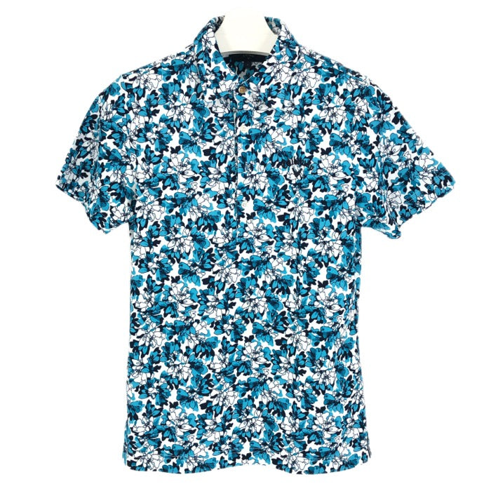 Callaway キャロウェイ 半袖ポロシャツ 花柄プリント 241-157641 ブルー系 Mサイズ【中古】 メンズ