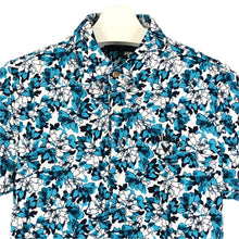 画像をギャラリービューアに読み込む, Callaway キャロウェイ 半袖ポロシャツ 花柄プリント 241-157641 ブルー系 Mサイズ【中古】 メンズ
