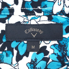 画像をギャラリービューアに読み込む, Callaway キャロウェイ 半袖ポロシャツ 花柄プリント 241-157641 ブルー系 Mサイズ【中古】 メンズ

