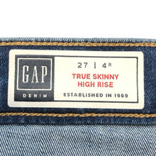 画像をギャラリービューアに読み込む, GAP ギャップ ハイライズ トゥルースキニー ストレッチデニムパンツ インディゴ サイズ27(M相当)【中古】【新品同様】【美品】レディース
