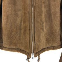 画像をギャラリービューアに読み込む, LOEWE ロエベ ムートンジャケット フード付き ブルゾン 羊革 ダークブラウン サイズ44(L相当)【中古】レディース
