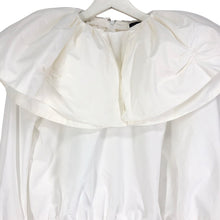 画像をギャラリービューアに読み込む, LUDLOW ラドロー ELIZABETH エリザベス ボリュームカラー 長袖 コットンシャツ ブラウス ホワイト Fサイズ【中古】レディース
