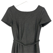 이미지를 갤러리 뷰어에 로드 , Weekend Max Mara ウィークエンド マックスマーラ ベルト付き 半袖 ワンピース ウール×シルク ブラック サイズ42(L-XL相当)【中古】レディース
