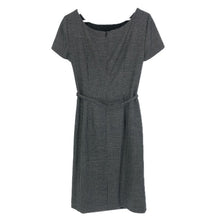 이미지를 갤러리 뷰어에 로드 , Weekend Max Mara ウィークエンド マックスマーラ ベルト付き 半袖 ワンピース ウール×シルク ブラック サイズ42(L-XL相当)【中古】レディース
