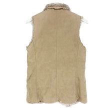將圖片載入圖庫檢視器 Morabito Blanc モラビトブラン リバーシブルベスト モヘヤ×フェイクレザー ジレ ベージュ サイズ38(M相当)【中古】レディース
