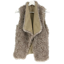 將圖片載入圖庫檢視器 Morabito Blanc モラビトブラン リバーシブルベスト モヘヤ×フェイクレザー ジレ ベージュ サイズ38(M相当)【中古】レディース
