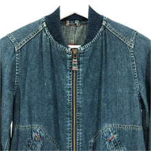 이미지를 갤러리 뷰어에 로드 , Pal&#39;las Palace パラスパレス ジップアップ ブルゾン デニムジャケット コットン インディゴ サイズ3(L相当)【中古】レディース

