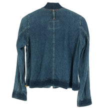 이미지를 갤러리 뷰어에 로드 , Pal&#39;las Palace パラスパレス ジップアップ ブルゾン デニムジャケット コットン インディゴ サイズ3(L相当)【中古】レディース
