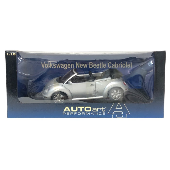 AUTOart オートアート 1/18 Volkswagen New Beetle Cabriolet フォルクスワーゲン ビートル シルバー【中古】【美品】