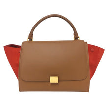 画像をギャラリービューアに読み込む, CELINE セリーヌ トラペーズ ミディアム 2WAY ハンドバッグ ショルダーバッグ レザー×スウェード ブラウン【中古】レディース
