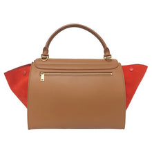 画像をギャラリービューアに読み込む, CELINE セリーヌ トラペーズ ミディアム 2WAY ハンドバッグ ショルダーバッグ レザー×スウェード ブラウン【中古】レディース
