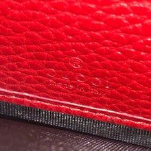 画像をギャラリービューアに読み込む, GUCCI グッチ プチマーモント 456117 ラウンドファスナー 長財布 レザー レッド【中古】 レディース
