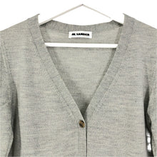 画像をギャラリービューアに読み込む, JIL SANDER ジルサンダー ニット カーディガン ウール グレー サイズ36(S相当)【中古】 レディース
