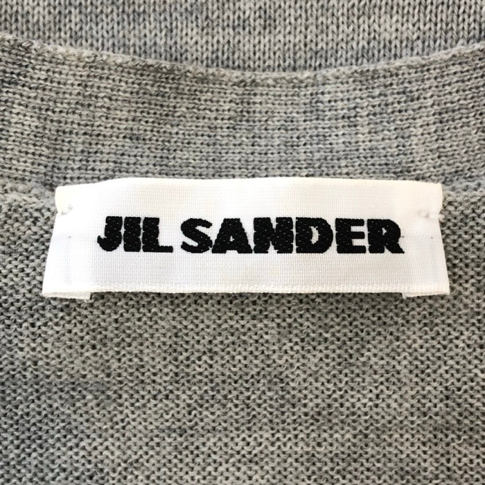 JIL SANDER ジルサンダー ニット カーディガン ウール グレー サイズ36