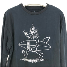 画像をギャラリービューアに読み込む, PUMA プーマ プリント 長袖Ｔシャツ コットン ネイビー XXLサイズ【中古】 メンズ 大きいサイズ
