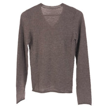 画像をギャラリービューアに読み込む, Lucien Pellat-Finet ルシアンペラフィネ スカルエンブロイダリー カシミヤニット Vネック プルオーバー セーター ブラウン S相当【中古】レディース
