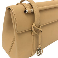 画像をギャラリービューアに読み込む, CARTIER カルティエ カボション CABOCHON MM MUSE ハンドバッグ カーフ ベージュ【中古】 レディース

