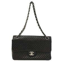 画像をギャラリービューアに読み込む, CHANEL シャネル マイクロキルティング シングルフラップ ヴィンテージ チェーンショルダーバッグ ラムスキン ブラック【中古】レディース
